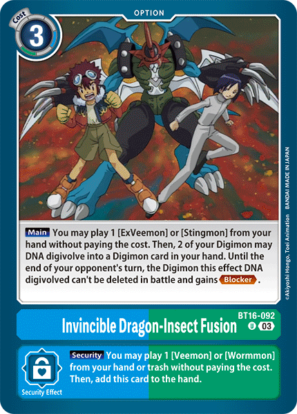 BT16-092Invincible Dragon-Insect Fusion