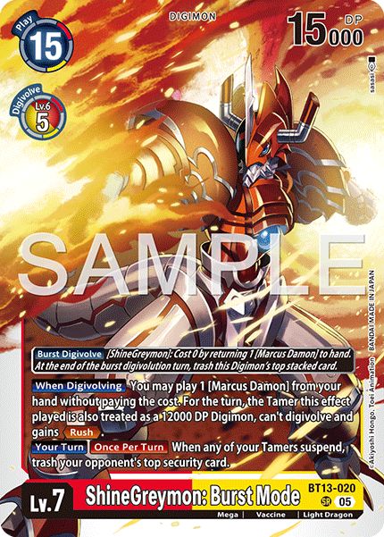 BT13-020ShineGreymon: Burst Mode
