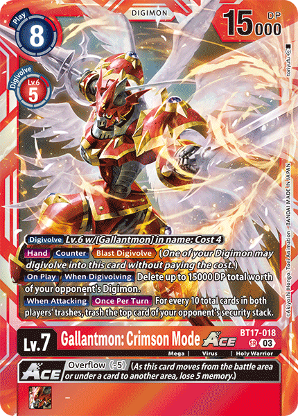 BT17-018Gallantmon: Crimson Mode ACE