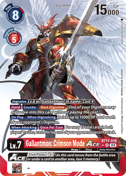 BT17-018Gallantmon: Crimson Mode ACE