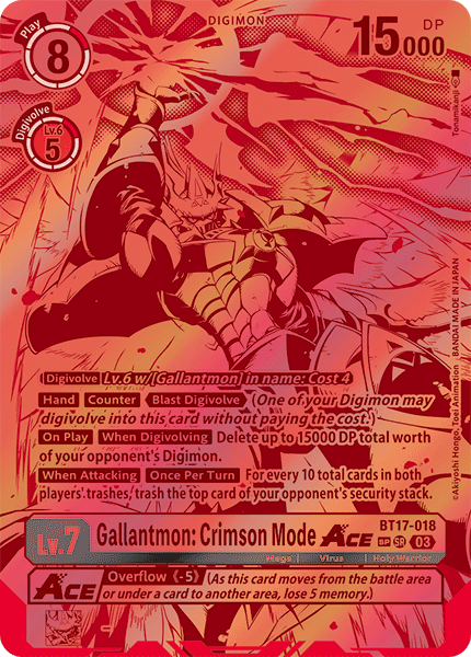 BT17-018Gallantmon: Crimson Mode ACE