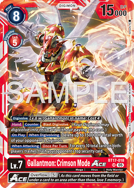 BT17-018Gallantmon: Crimson Mode ACE