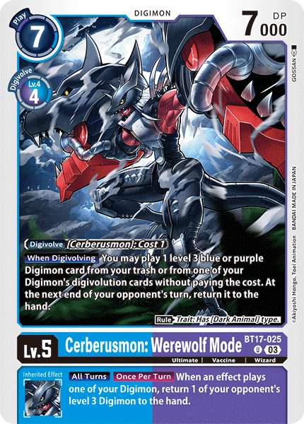 BT17-025Cerberusmon: Werewolf Mode