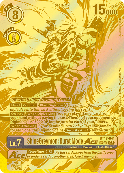 BT17-041ShineGreymon: Burst Mode ACE