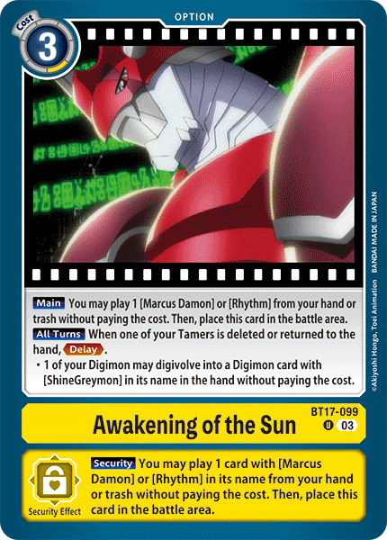 BT17-099Awakening of the Sun