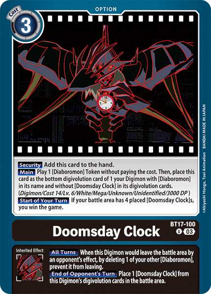 BT17-100Doomsday Clock