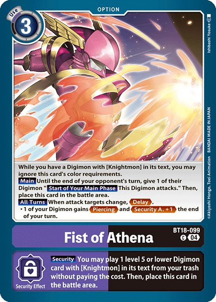 BT18-099Fist of Athena