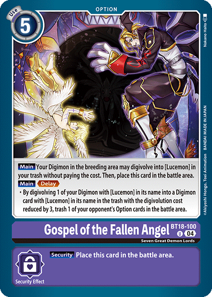 BT18-100Gospel of the Fallen Angel