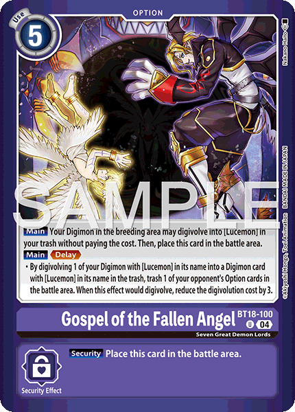 BT18-100Gospel of the Fallen Angel