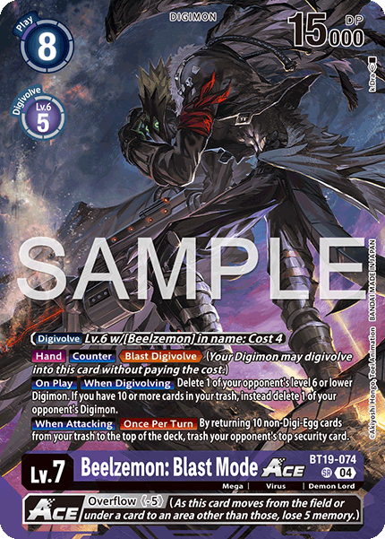 BT19-074Beelzemon: Blast Mode ACE