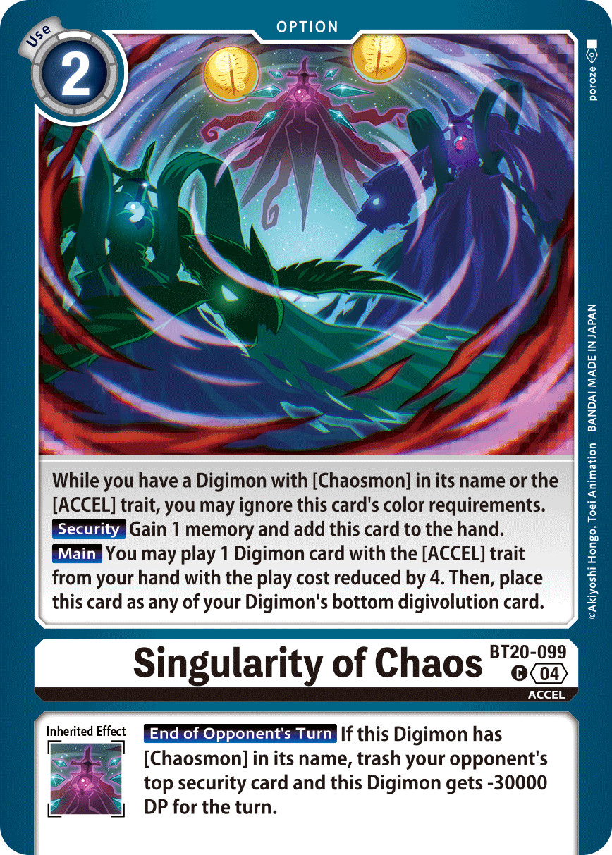 BT20-099Singularity of Chaos