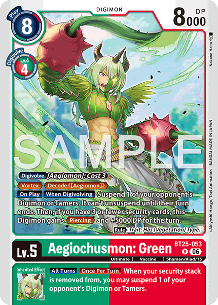 BT25-053Aegiochusmon: Green