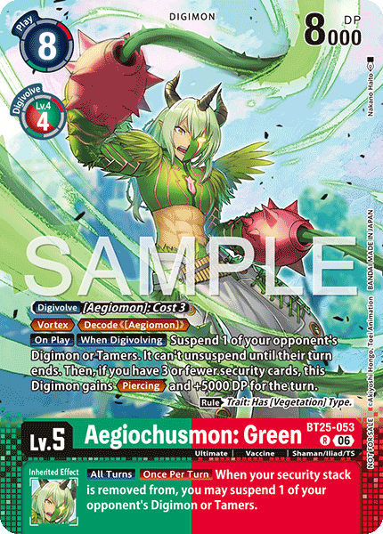 BT25-053Aegiochusmon: Green