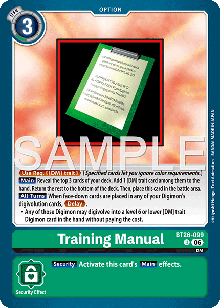 BT26-099Training Manual