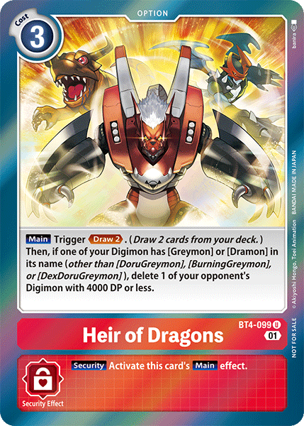 BT4-099Heir of Dragons