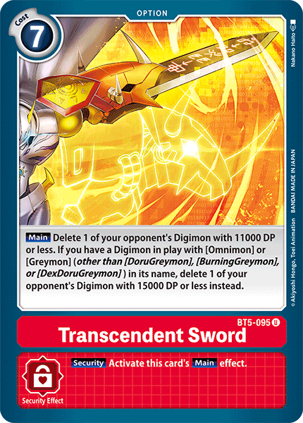 BT5-095Transcendent Sword