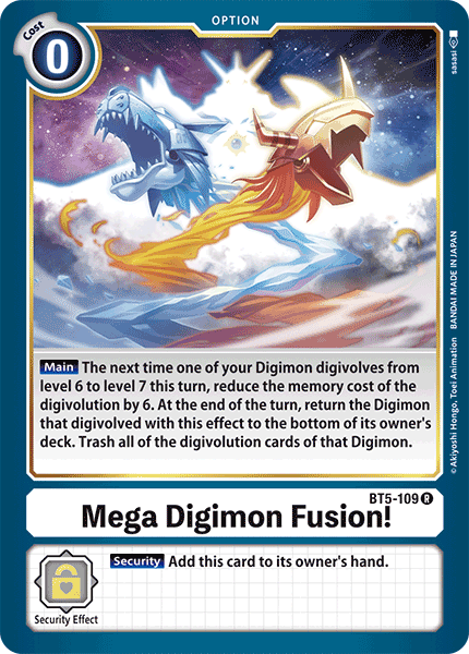 BT5-109 Mega Digimon Fusion!