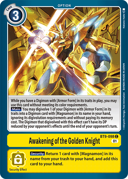 BT9-098Awakening of the Golden Knight
