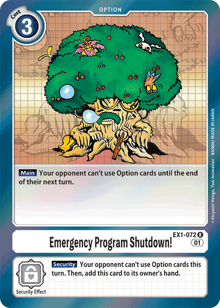 EX1-072Emergency Program Shutdown!