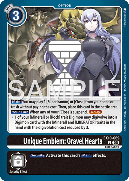 EX10-069Unique Emblem: Gravel Hearts