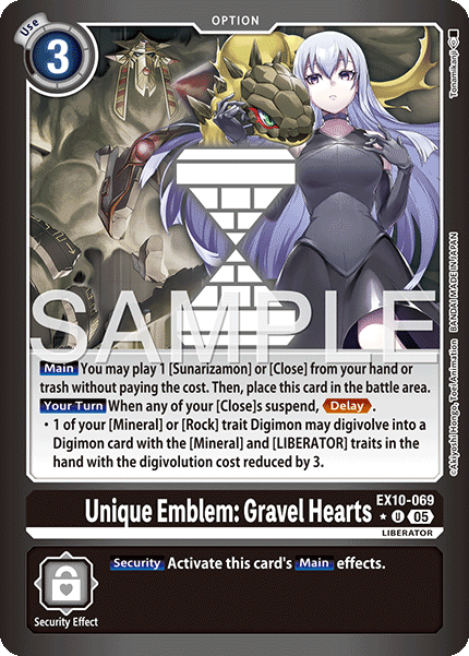 EX10-069Unique Emblem: Gravel Hearts