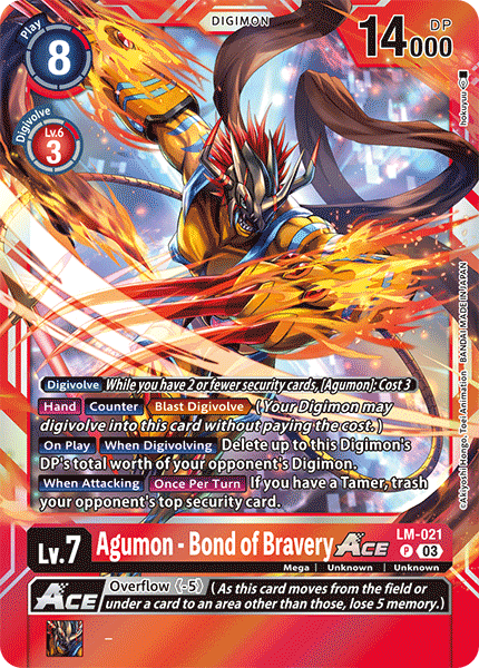 LM-021Agumon - Bond of Bravery ACE