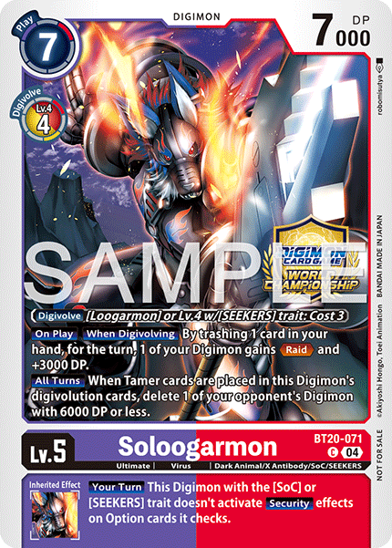 BT20-071 Soloogarmon Alt-Art Promo Card