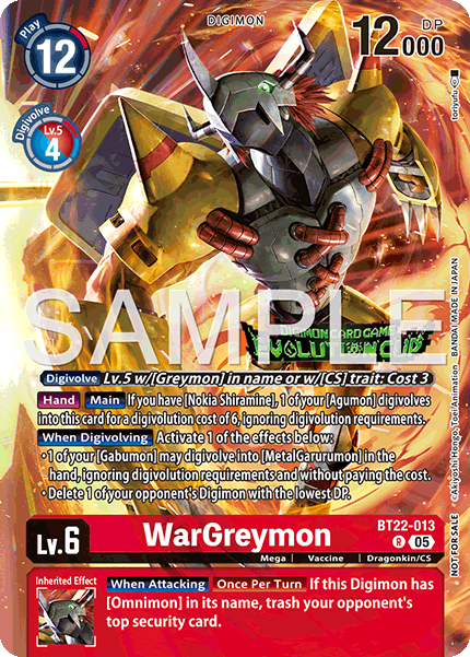 BT22-013 WarGreymon (Alt-Art)