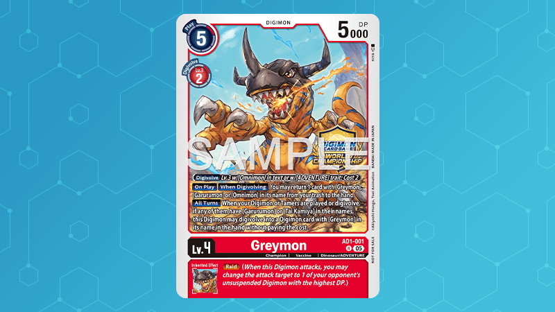 AD1-001 Greymon Alt-Art Promo Card