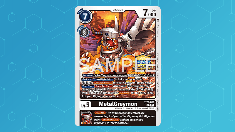 BT21-061 MetalGreymon Alt-Art Promo Card
