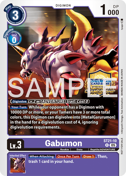 ST21-10 Gabumon Alt-Art Promo Card