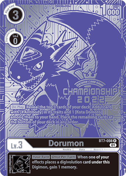 BT7-056 Dorumon World Championship Alt-Art Promo Card