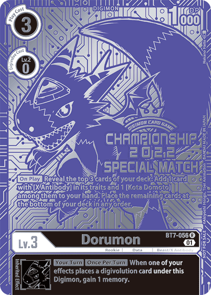 BT7-056 Dorumon Special Multi-Region Match Alt-Art Promo Card