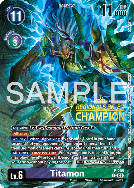 Regionals 26-27 Season 1 Champion Card Set