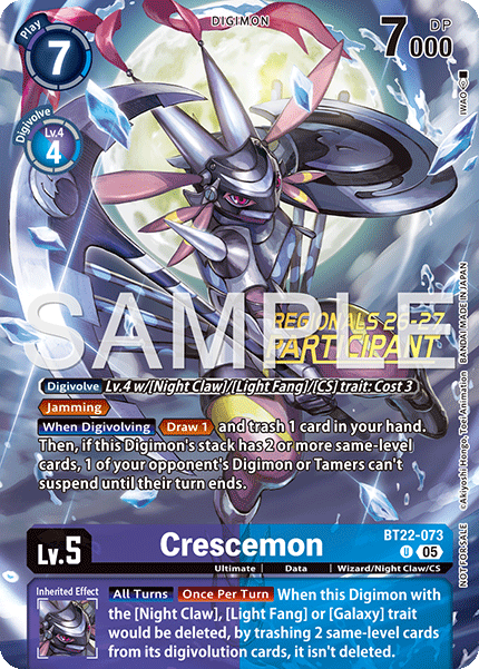 Regionals 26-27 Season 1 Participation Card Set