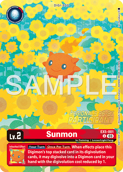 Regionals 26-27 Season 1 Participation Card Set