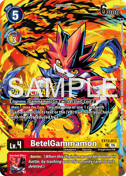Regionals 26-27 Season 2 Participation Card Set