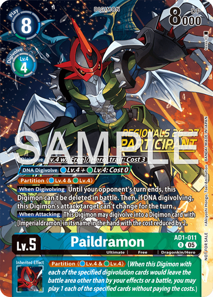 Regionals 26-27 Season 2 Participation Card Set