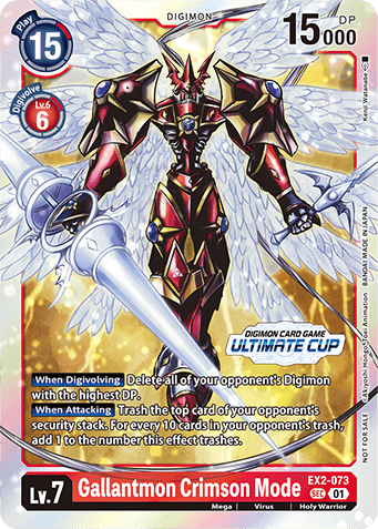 EX2-073 Gallantmon Crimson Mode <br>Alt-Art Promo Card