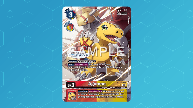 BT13-008 Agumon <br>Alt-Art Promo Card