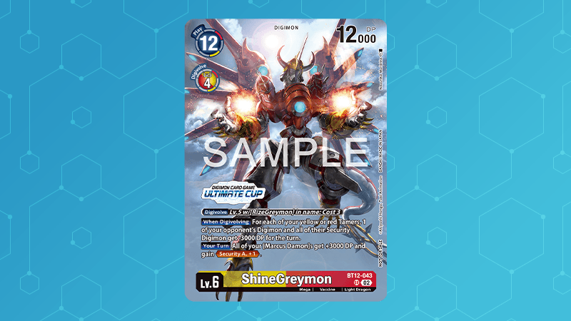 BT12-043 ShineGreymon <br>Alt-Art Promo Card