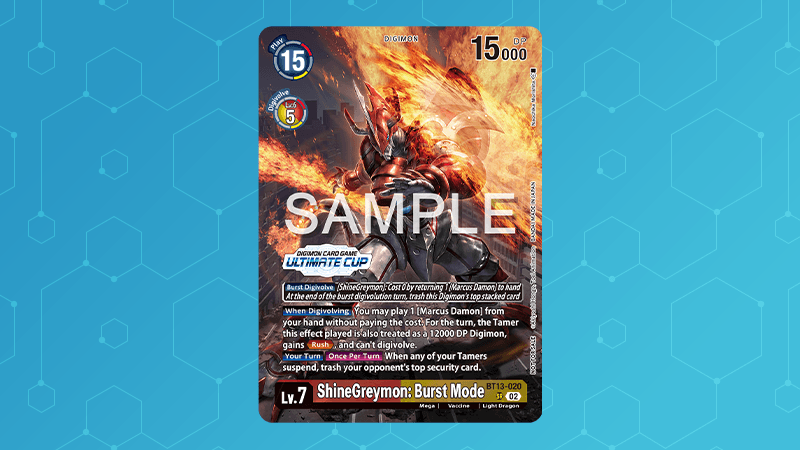 BT13-020 ShineGreymon: Burst Mode Alt-Art Promo Card