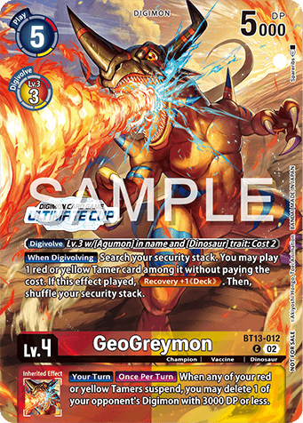 BT13-012 GeoGreymon <br>Alt-Art Promo Card