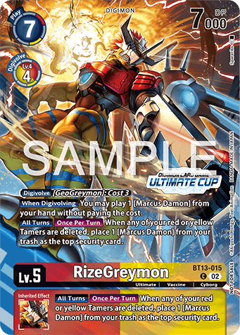 BT13-015 RizeGreymon <br>Alt-Art Promo Card