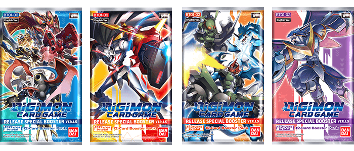 Digimon Card Game Release Special Booster English Bt01-03 2020 X6 in Hand for sale online 