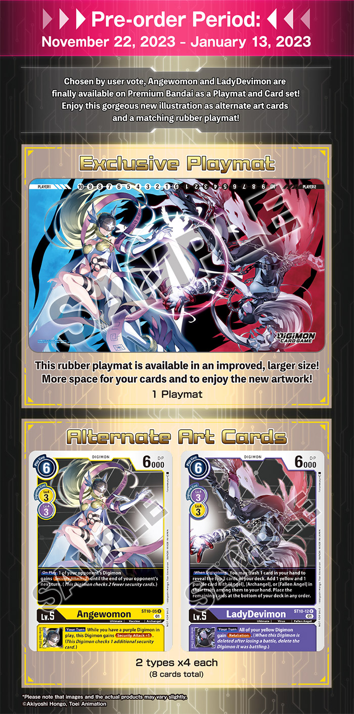 DIGIMON CARD GAME Tamer Goods Set Angewomon & LadyDevimon [PB14] − PRODUCTS｜Digimon  Card Game