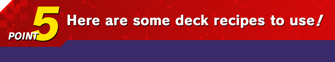 POINT 5 Here are some deck recipes to use!