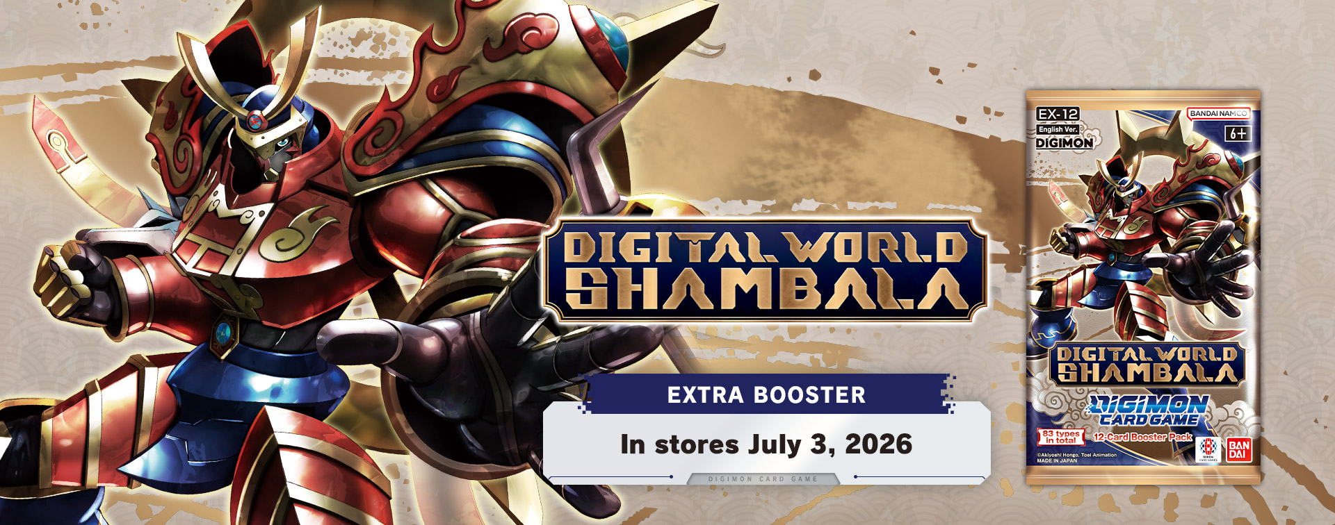 DIGIMON CARD GAME EXTRA BOOSTER DIGITAL WORLD SHAMBALA [EX-12