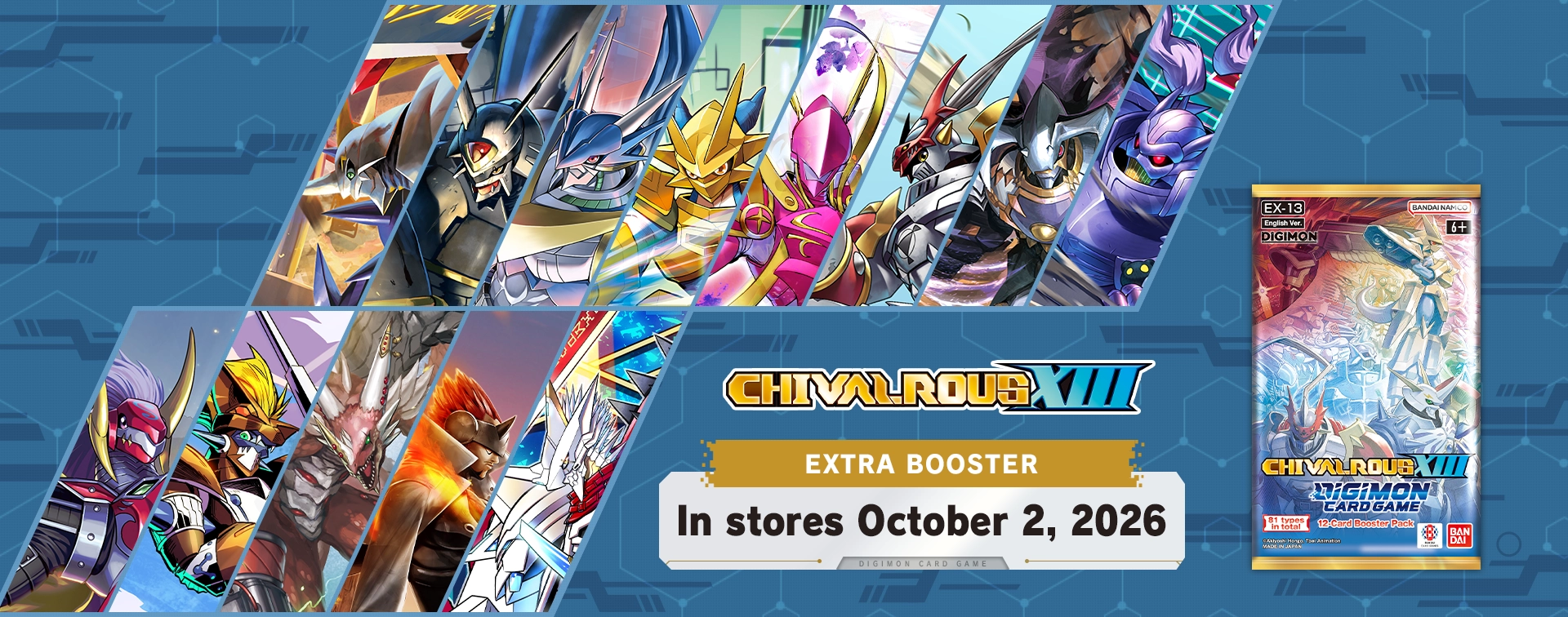 Digimon Card Game CHIVALROUS XIII EX-13 – visuel officiel