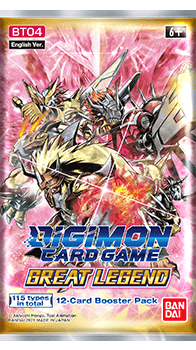 Digimon Card Game BT04 Great Legend Booster Box ENG FACTORY SEALED Dash Pack